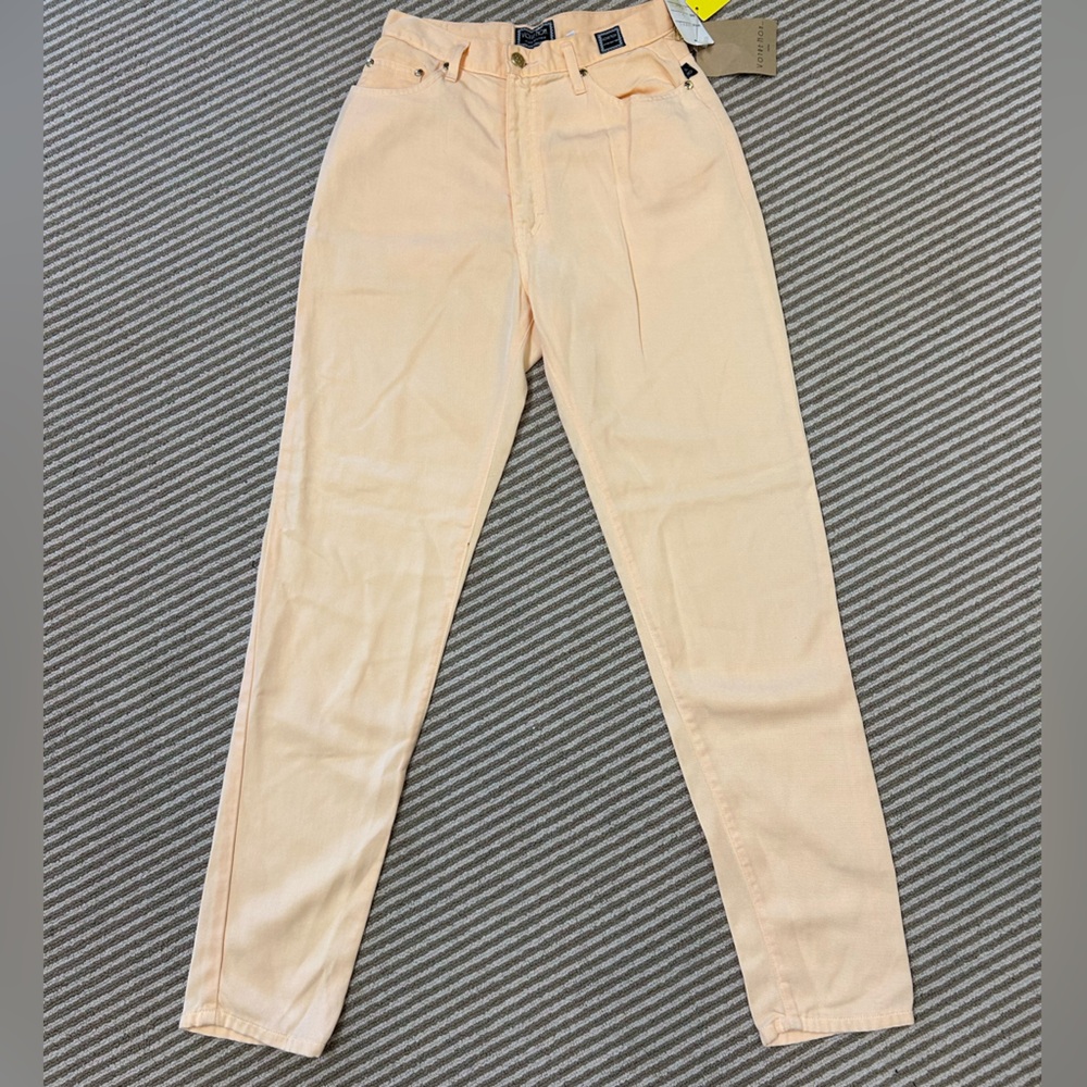 Votre Nom High Rise Jeans in Light Peach
